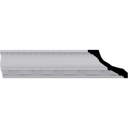 Ekena Millwork 3"H x 3 5/8"P x 4 5/8"F x 94 1/2"L, (2 3/4" Repeat), Federal Crown Moulding MLD03X03X04FE